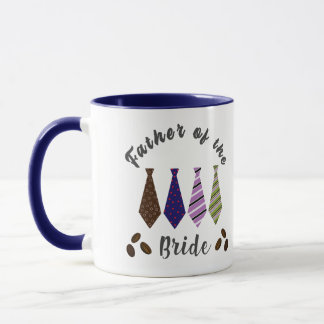 Vater der Braut bunt Krawatte Kaffee Tasse
