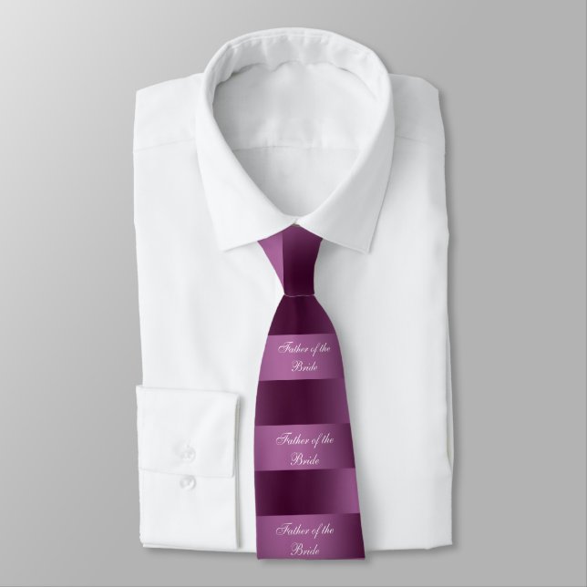 Vater der Braut, Burgund & Pink Krawatte (Gebunden)