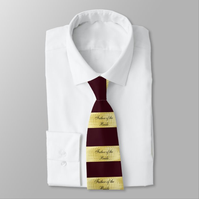 Vater der Braut, Burgund und Gold Krawatte (Gebunden)