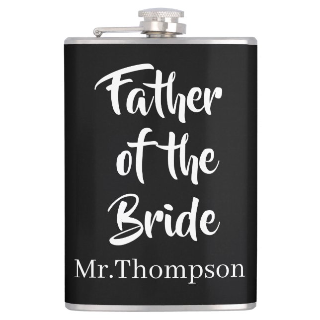 Vater der Braut Geschenk für Eltern von Brautpaare Flachmann (Vorderseite)