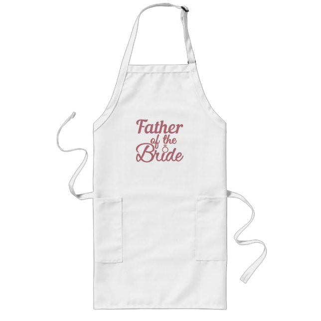 Vater der Braut Hochzeitfamilie Matching Lange Schürze (Vorne)