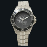 Vater der Braut Hochzeitsgeschenk Monogram Classic Armbanduhr<br><div class="desc">Vater der Braut Hochzeitsgeschenk Monogramm und Name klassische Coole Sportuhr. Klicken Sie auf diese Vorlage personalisieren, um sie mit dem Monogramm Initial, dem Namen und dem Hochzeitdatum schnell und einfach anzupassen. Vater der Braut Hochzeitsgeschenk Monogram Classic Watch, ist Teil der Parent Geschenke Collection, mit einem passenden Vater des Bräutigams, beobachten...</div>