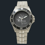 Vater der Braut Hochzeitsgeschenk Monogram Classic Armbanduhr<br><div class="desc">Vater der Braut Hochzeitsgeschenk Monogramm und Name klassische Coole Sportuhr. Klicken Sie auf diese Vorlage personalisieren, um sie mit dem Monogramm Initial, dem Namen und dem Hochzeitdatum schnell und einfach anzupassen. Vater der Braut Hochzeitsgeschenk Monogram Classic Watch, ist Teil der Parent Geschenke Collection, mit einem passenden Vater des Bräutigams, beobachten...</div>