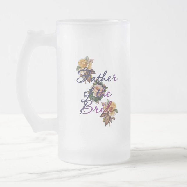 Vater der Braut Mattglas Bierglas (Links)