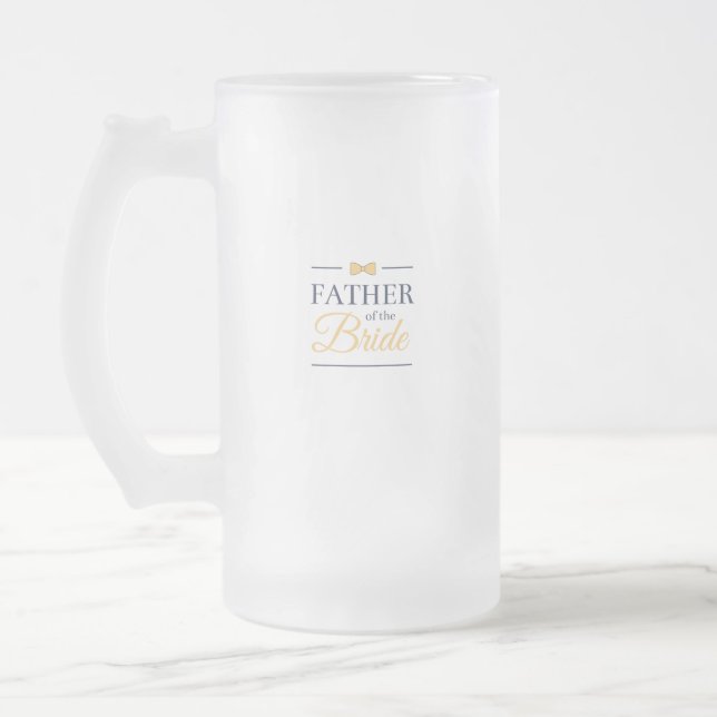 Vater der Braut Mattglas Bierglas (Links)