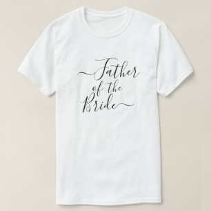Vater der Braut moderne Drehbuchhochzeit T-Shirt
