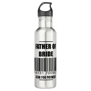 Vater der Braut Scannen zur Zahlung Dad-Shirt Edelstahlflasche
