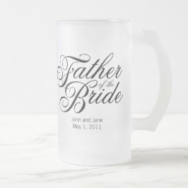 Vater der Braut-Tasse Mattglas Bierglas