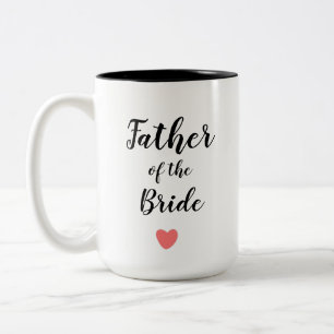 Vater der Braut Tasse Weiß und Schwarz