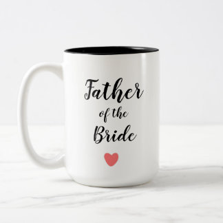 Vater der Braut Tasse Weiß und Schwarz