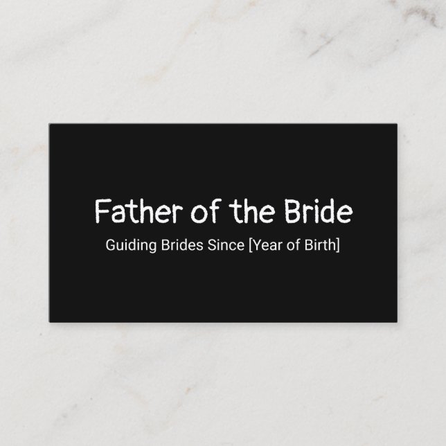 Vater der Braut Telefonnummerkarte (Vorderseite)