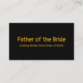Vater der Braut Telefonnummerkarte
