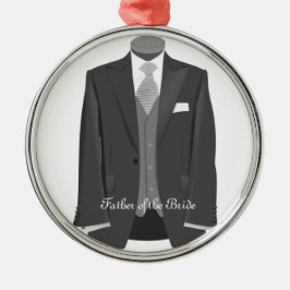 Vater der Braut Tuxedo Weihnachtsgeschenk Ornament Aus Metall