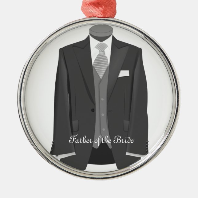 Vater der Braut Tuxedo Weihnachtsgeschenk Ornament Aus Metall (Vorne)