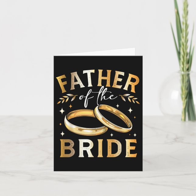 Vater der Braut, Vater, Hochzeit und Eng Karte (Vorderseite)