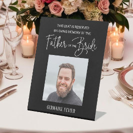 Vater der Brautdenkmal Foto Black Wedding Sockelschild