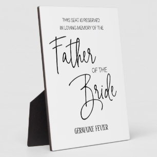 Vater der Brautdenkmal-Hochzeit Fotoplatte