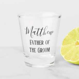 Vater der Bräutigam-atemberaubenden Kalligraphie Schnapsglas