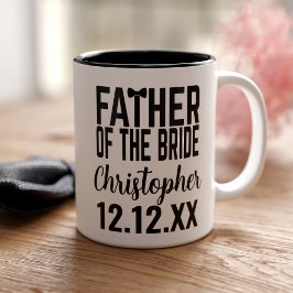 Vater der Brautpaarparent-Tasse Zweifarbige Tasse