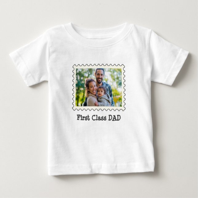 VATER der ersten Klasse Bester Vater, benutzerdefi Baby T-shirt (Vorderseite)