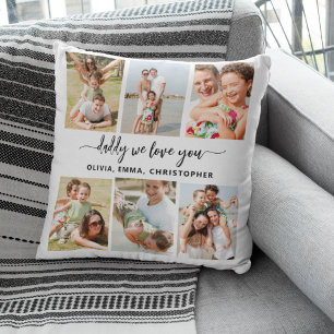 Vater der Familie - FotoCollage des Vaters Kissen