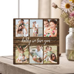 Vater der Familie - Fotomaterial zum Vatertag Fotoplatte<br><div class="desc">Feiern Sie Ihren Vater mit dem "Besten Vater je" Foto Collage Plaque, eine herzliche Hommage an den Mann, der die Welt für Sie bedeutet. Diese wunderschön gestaltete Plakette besticht durch eine hochwertige, individuell gestaltbare Collage aus Foto, in der Sie wertvolle Erinnerungen und besondere Momente vorstellen können. Die Collage ist elegant...</div>