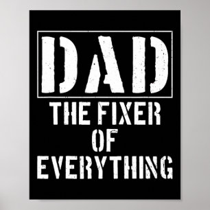 Vater der Fixer von allem lustigen Vater &# s Day Poster