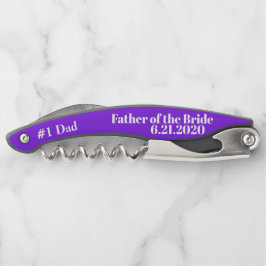 Vater der Gastgeschenk Hochzeit der Braut Kellnermesser