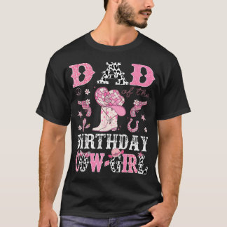 Vater der Geburtstags-Cowgirl Pink Disco Rodeo T-Shirt