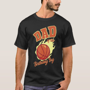 Vater der Geburtstagsjunge Basketball Familie Par T-Shirt