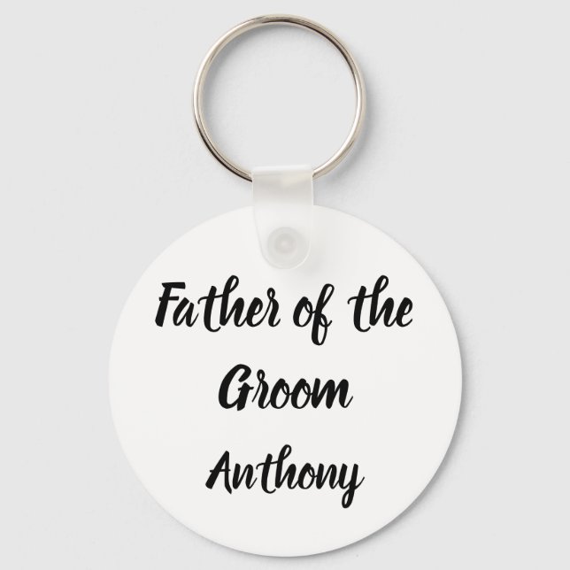 Vater der Groom-Geschenk Individuelle Name Hochzei Schlüsselanhänger (Vorderseite)