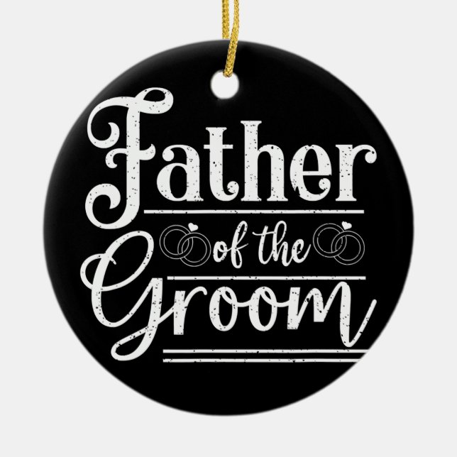 Vater der Groom Hochzeitfeier Keramik Ornament (Vorne)