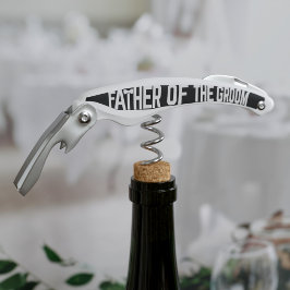 Vater der Groom-Hochzeitselterin Corkschraube Kellnermesser