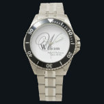 Vater der Groom Hochzeitsgeschenk Monogram Sports Armbanduhr<br><div class="desc">Vater der Groom Hochzeitsgeschenk Monogram Sportuhr. Klicken Sie auf diese Vorlage personalisieren, um sie mit dem Monogramm Initial, dem Namen und dem Hochzeitdatum schnell und einfach anzupassen. Vater der Groom Wedding Geschenke Monogram Sports Watch, ist Teil der Geschenksammlung Eltern, mit einem passenden Vater der Braut, in diesem Laden beobachten. 30...</div>