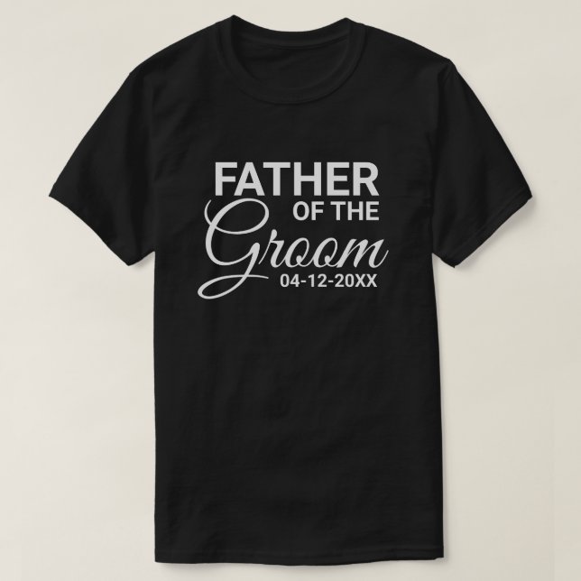 Vater der Groom-Hochzeitsparty-Matching-Familie T-Shirt (Design vorne)