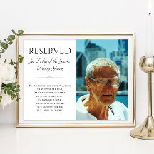 Vater der Groom in Heaven Foto Gedenkhochzeit