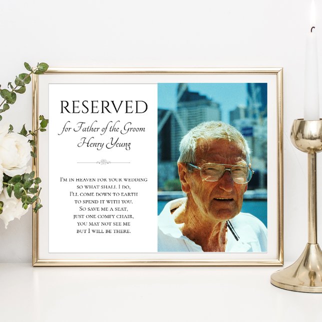 Vater der Groom in Heaven Foto Gedenkhochzeit Poster (Von Creator hochgeladen)