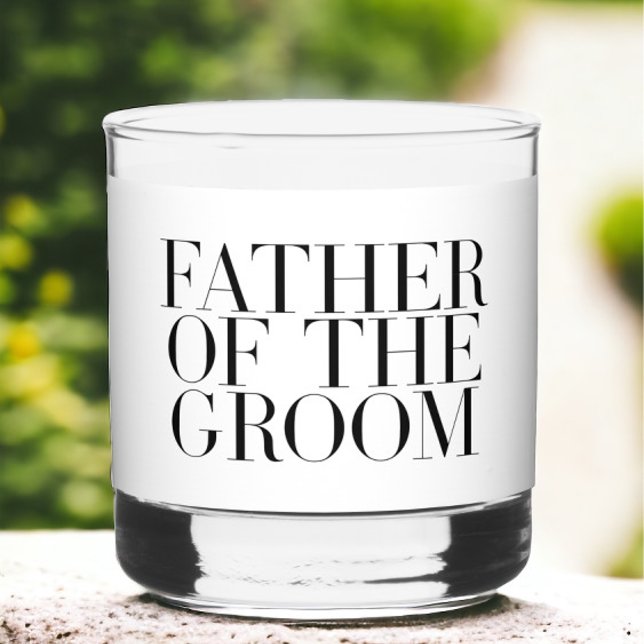 Vater der Groom Moderne Gewohnheit Minimalistisch Whiskyglas (Von Creator hochgeladen)