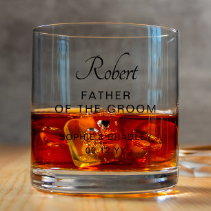Vater der Groom-Personalisierten Hochzeitsfeier Whiskyglas