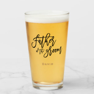Vater der Groom-Schrift Typografie/Name/Geschenk Glas