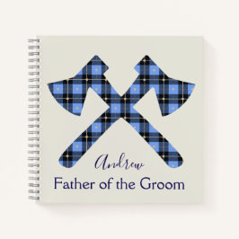 Vater der Groomblauen und grauen Axt Notizbuch