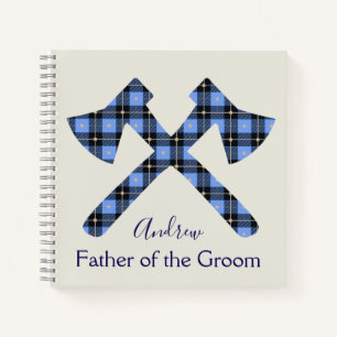 Vater der Groomblauen und grauen Axt Notizbuch