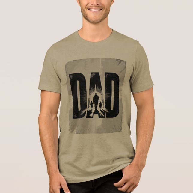 Vater: Der Held im Herzen der Familie Tri-Blend Shirt (Vorderseite)