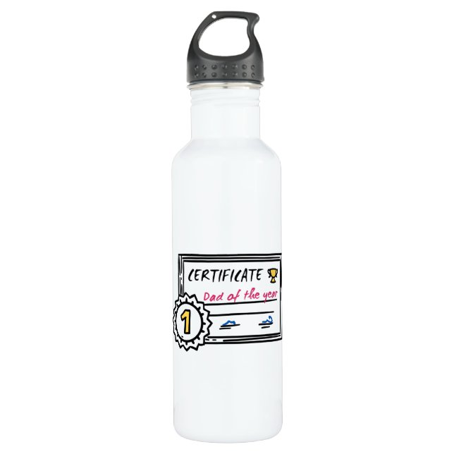 Vater der Jahresurkunde Edelstahlflasche (Vorderseite)