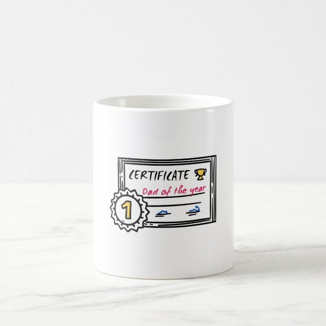 Vater der Jahresurkunde Kaffeetasse (Mittel)