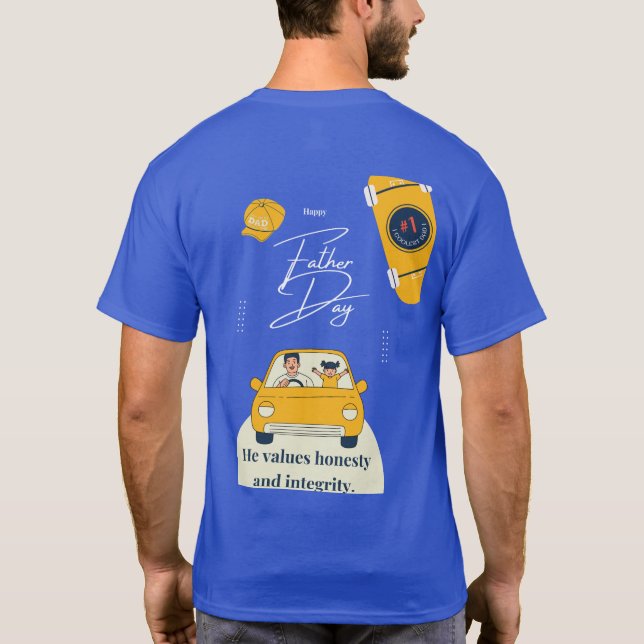 Vater: Der Klebstoff, der uns zusammenhält T-Shirt (Rückseite)