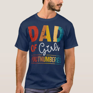Vater der Mädchen für Männer Ausgezählte Witzige V T-Shirt