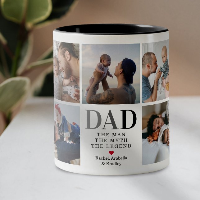 Vater Der Mann der Mythos Das legendäre Foto Zwei- Zweifarbige Tasse (Von Creator hochgeladen)