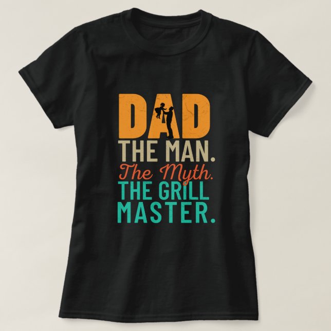 Vater: Der Mann. Der Mythos Der Gittermeister T-Shirt (Design vorne)