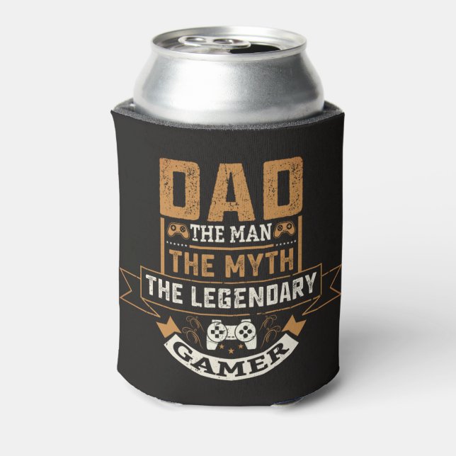 Vater Der Mann der Mythos Der legendäre Gamer Blac Dosenkühler (Kanne Rückseite)
